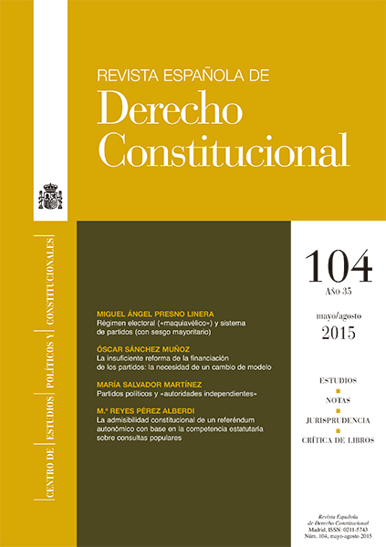 Revista Española de Derecho Constitucional. Número 104