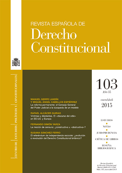 Revista Española de Derecho Constitucional. Número 103