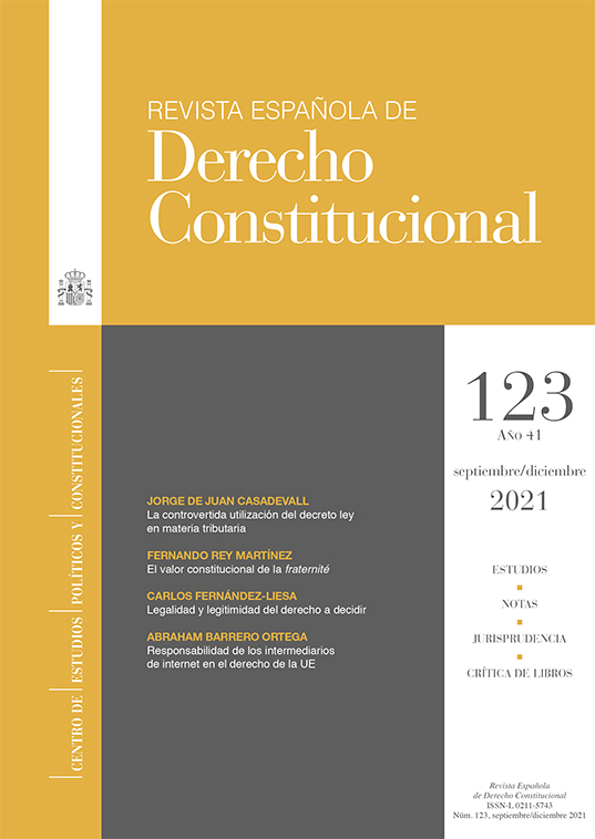 Revista Española de Derecho Constitucional. Número 123