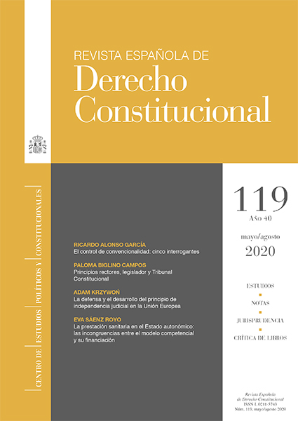Revista Española de Derecho Constitucional. Número 119