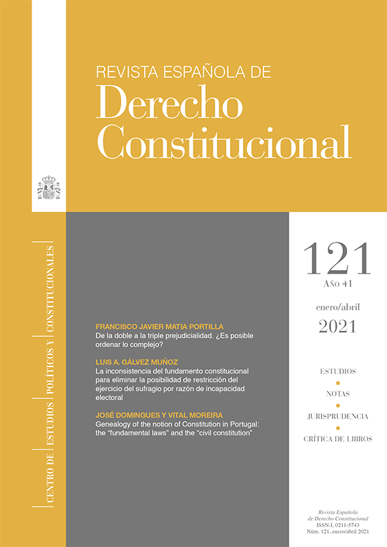 Revista Española de Derecho Constitucional. Número 121