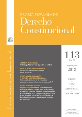 Revista Española de Derecho Constitucional. Número 113