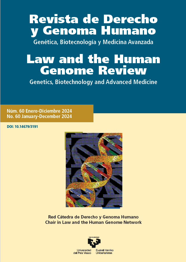 Revista de Derecho y Genoma Humano. Genética, Biotecnología y Medicina Avanzada