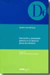 Educación y prevención general en el Derecho penal de menores