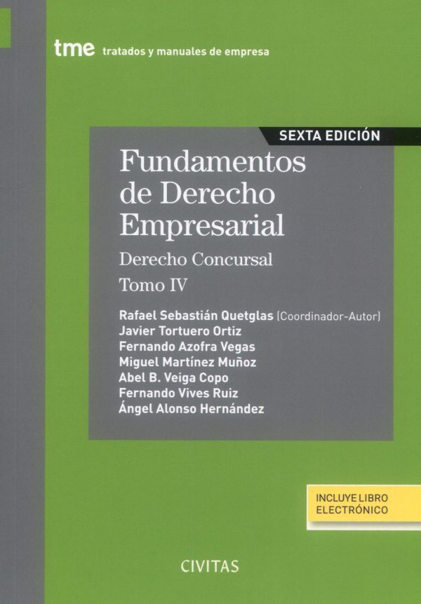 Fundamentos de Derecho Empresarial. Tomo IV. Derecho concursal