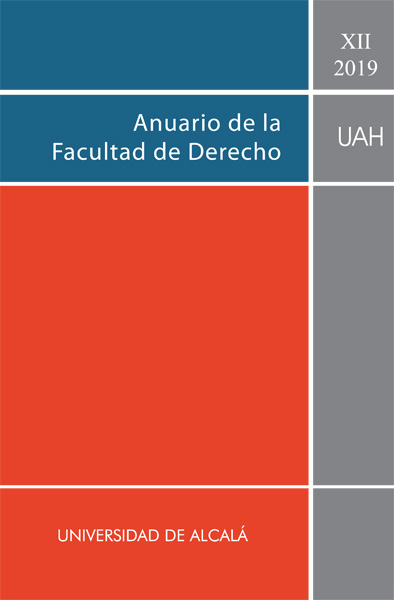 Anuario de la Facultad de Derecho de la Universidad de Alcalá. Vol. XII-2019