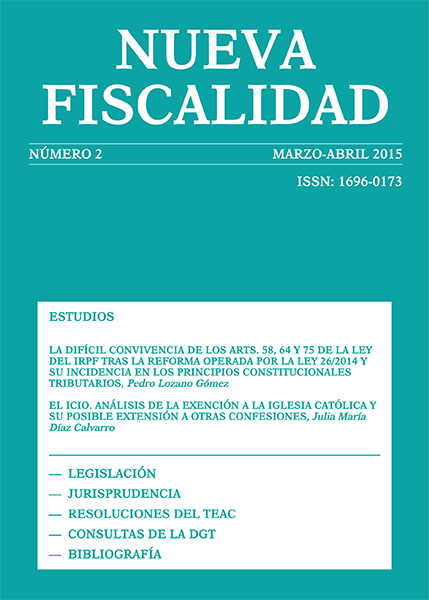 Recensión. Nueva Fiscalidad. Número 2. 2015