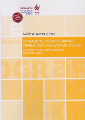 Operaciones con información privilegiada y mercado de valores