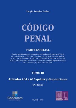Código Penal. Parte especial. Tomo III