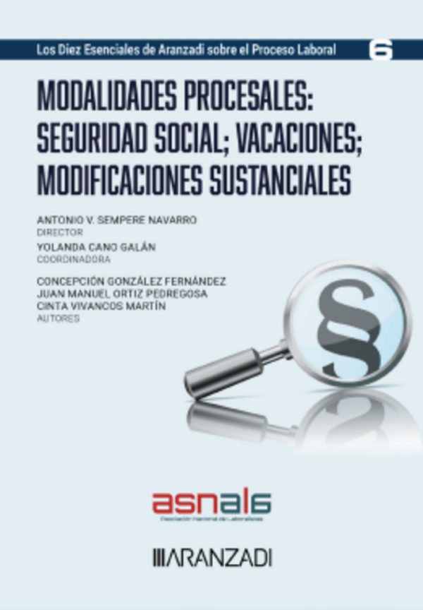 Modalidades procesales: Seguridad Social; vacaciones; modificaciones sustanciales