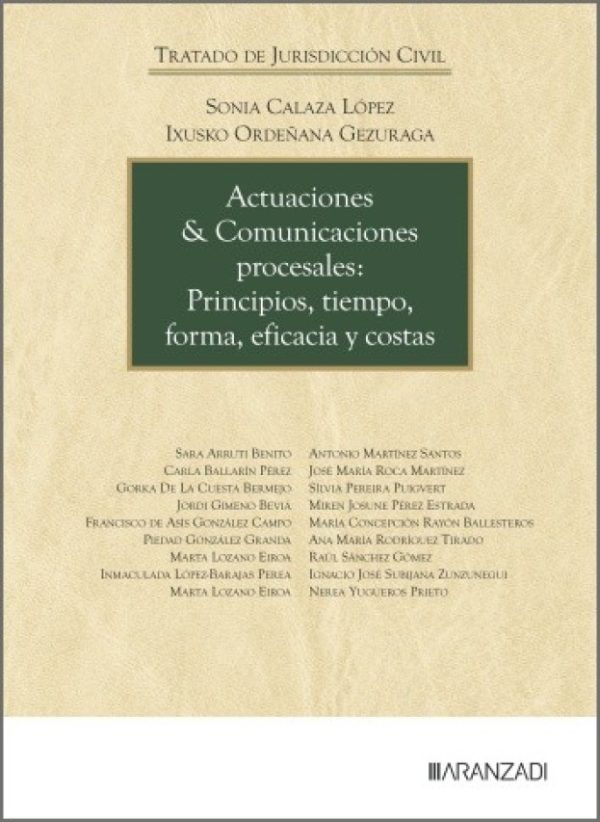 Actuaciones & Comunicaciones procesales: Principios, tiempo, forma, eficacia y costas