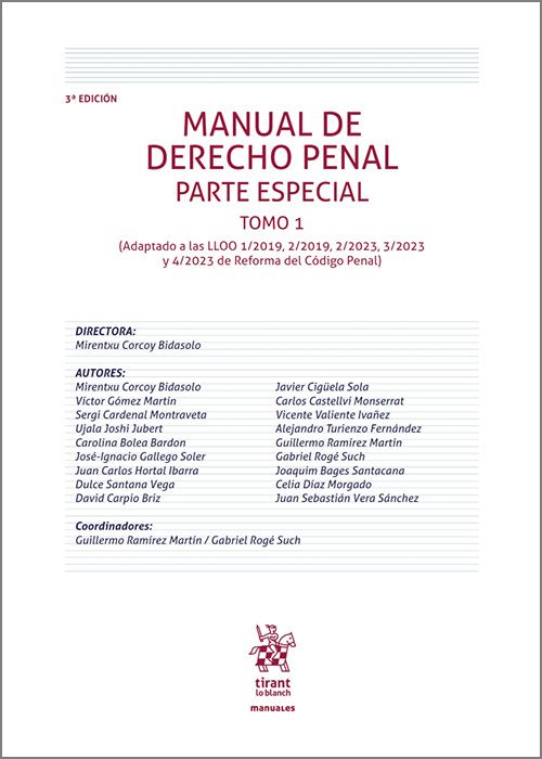 Manual de Derecho Penal. Parte Especial. Tomo I. Doctrina y Jurisprudencia con Casos Solucionados