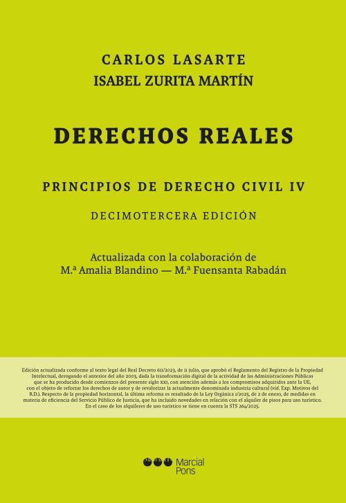 Principios de Derecho Civil. Tomo IV. Derechos reales