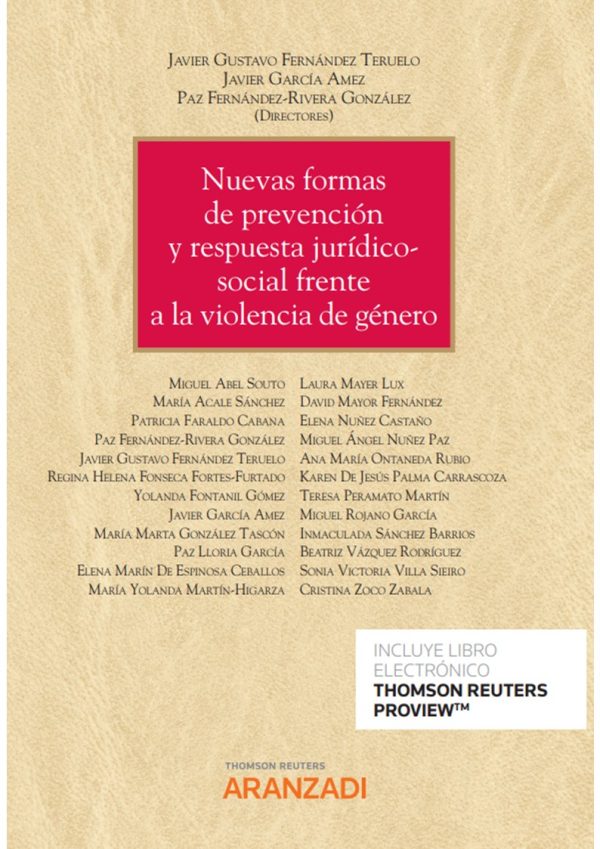 Nuevas formas de prevención y respuesta jurídico-social frente a la violencia de género