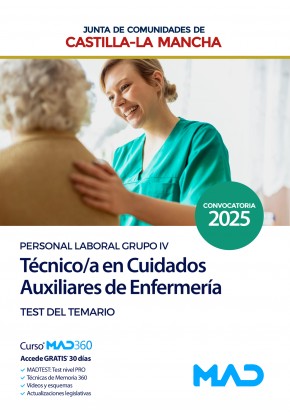 Técnico/a en Cuidados Auxiliares de Enfermería (Grupo IV de Personal Laboral) Junta de Comunidades Castilla-La Mancha. Test