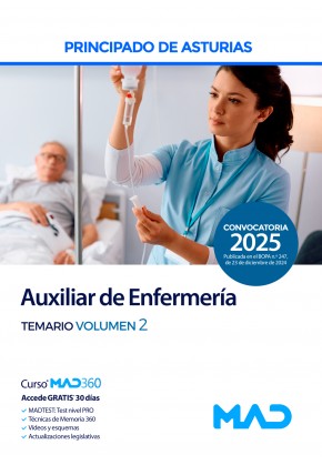 Auxiliar de Enfermería. Principado de Asturias. Temario. Volumen 2