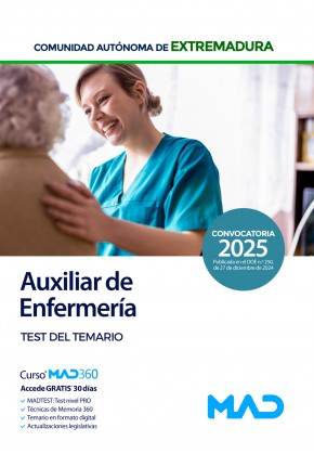 Auxiliar de Enfermería. Comunidad Autónoma de Extremadura. Test