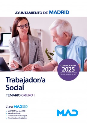 Trabajador/a Social. Ayuntamiento de Madrid. Temario. Grupo I