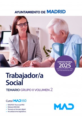 Trabajador/a Social. Ayuntamiento de Madrid. Temario Grupo II. Volumen 2