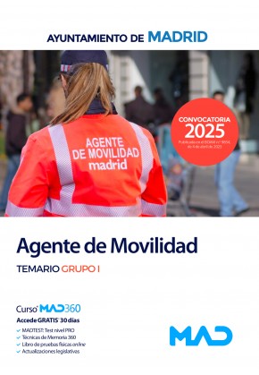 Agente de Movilidad. Ayuntamiento de Madrid. Temario. Grupo I