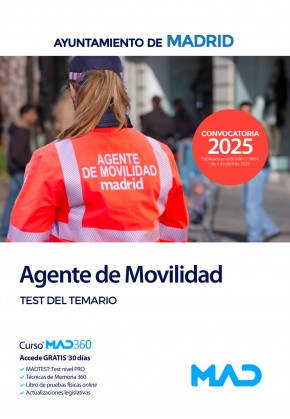 Agente de Movilidad. Ayuntamiento de Madrid. Test del Temario