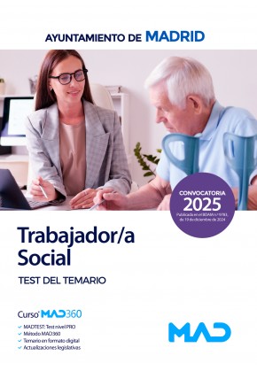 Trabajador/a Social. Ayuntamiento de Madrid. Test del temario