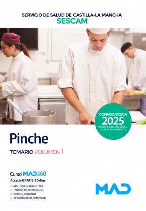 Pinche. Servicio de Salud de Castilla-La Mancha (SESCAM) Temario. Volumen 1