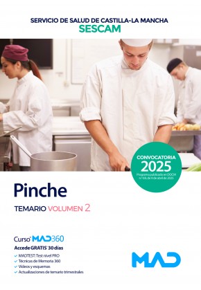 Pinche. Servicio de Salud de Castilla-La Mancha (SESCAM) Temario. Volumen 2