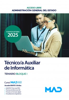 Técnico/a Auxiliar de Informática (acceso libre) Administración General del Estado. Temario. Bloque I