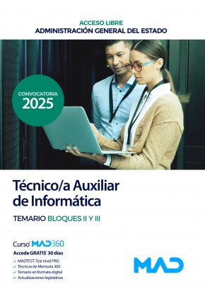 Técnico/a Auxiliar de Informática (acceso libre) Administración General del Estado. Temario. Bloques II, III