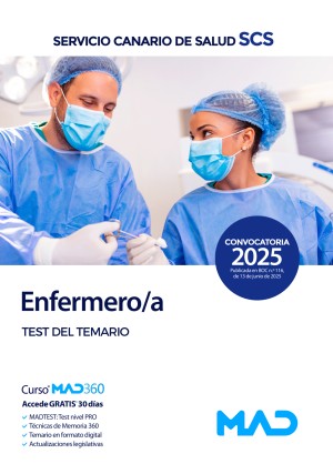 Servicio Canario de Salud. Enfermera/o. Test del temario