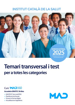 Instituto Catalán de la Salud (ICS) Temari transversal i test per a totes les categories