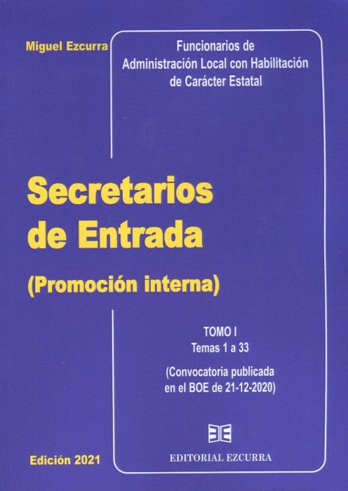 Secretarios de Entrada. Promoción interna. 2 Volúmenes