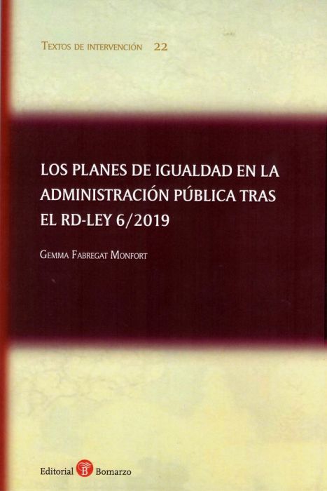 Los planes de igualdad en la Administración Pública tras el RD-LEY 6/2019