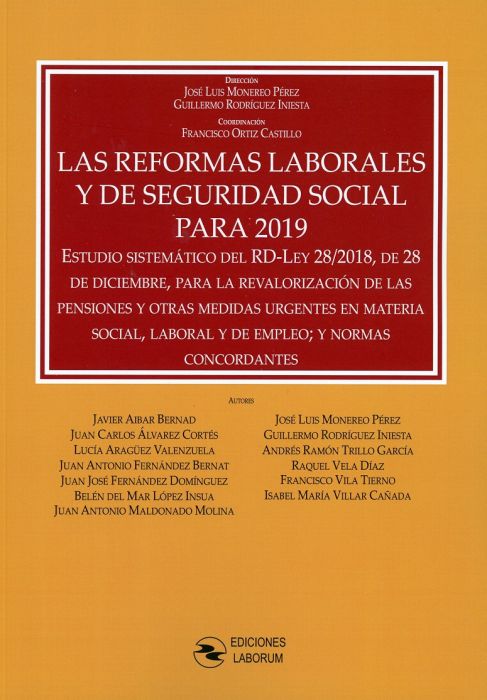 Las Reformas Laborales y de Seguridad Social para 2019
