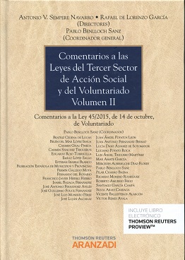 Comentarios a las Leyes del Tercer Sector de Acción Social y del Voluntariado. Volumen II