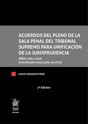 Acuerdos del pleno de la Sala penal del Tribunal Supremo para unificación de la Jurisprudencia