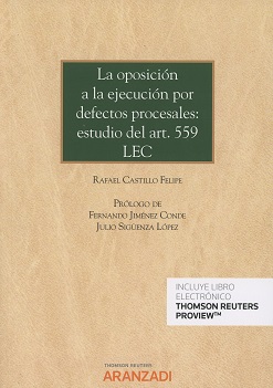 La oposición a la ejecución por defectos procesales: estudio del art. 559 LEC