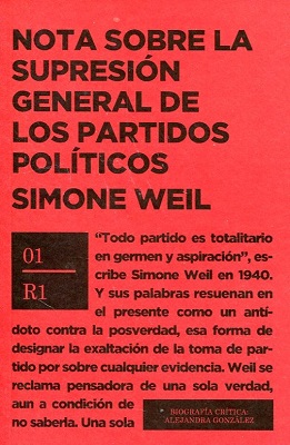 Nota sobre la supresión de los partidos políticos