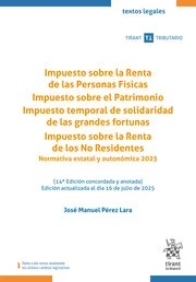 Impuesto sobre la Renta de las Personas Físicas, Impuesto sobre el Patrimonio, Impuesto temporal de solidaridad de las grandes fortunas. Impuesto sobre la Renta de los No Residentes