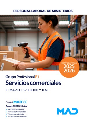 Ministerios. Servicios comerciales (Grupo Profesional E1) Temario específico y test