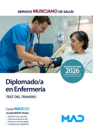 Servicio Murciano de Salud (SMS) Diplomado en Enfermería. Test del Temario