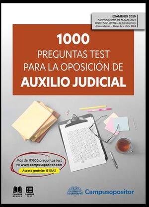 1000 preguntas test para la oposición de Auxilio Judicial