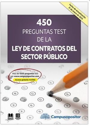 450 preguntas test de la Ley de Contratos del Sector Público