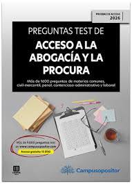 Preguntas test de Acceso a la abogacía y a la procura 2026