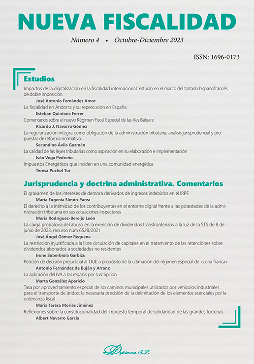 La restricción injustificada a la libre circulación de capitales en el tratamiento de las retenciones sobre dividendos abonados a sociedades no residentes