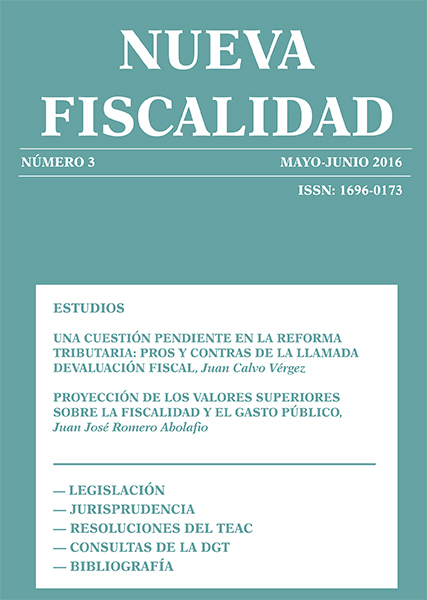 Proyección de los valores superiores sobre la fiscalidad y el gasto público
