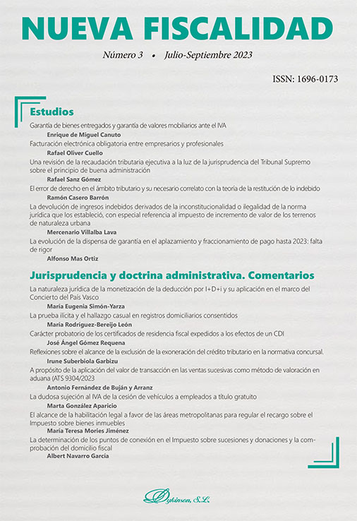 Reflexiones sobre el alcance de la exclusión de la exoneración del crédito tributario en la normativa concursal. Análisis del Auto del Juzgado de lo Mercantil de Barcelona, Sección 10, 146/2023, de 2 de mayo, Nº de recurso 115/2022