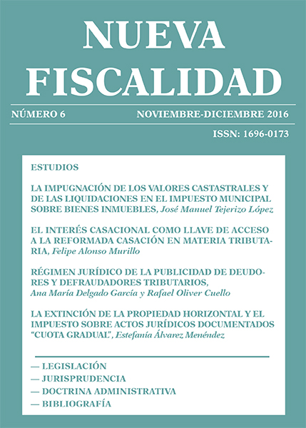 Régimen jurídico de la publicidad de deudores y defraudadores tributarios