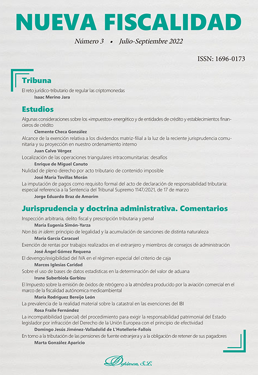 Alcance de la exención relativa a los dividendos matriz-filial a la luz de la reciente jurisprudencia comunitaria y su proyección en nuestro ordenamiento interno